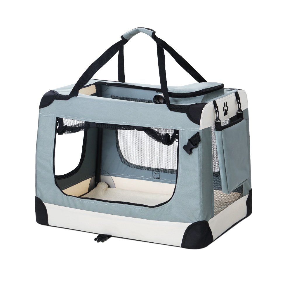 Soft Pet Carrier Crate - Foldable Dog & Cat Travel Bag 1 i.Pet Pet Carrier Soft Crate Dog Cat Travel 70x52CM Portable Foldable Car Large