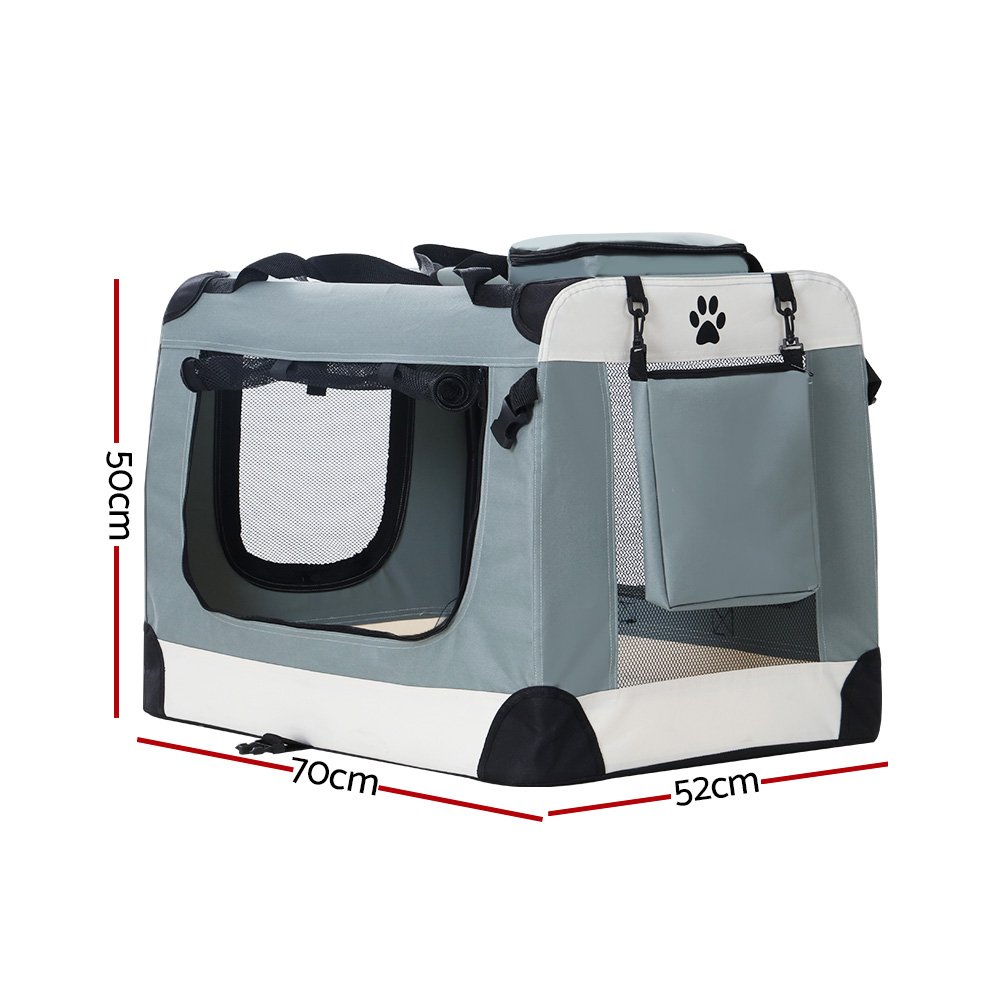 Soft Pet Carrier Crate - Foldable Dog & Cat Travel Bag 2 i.Pet Pet Carrier Soft Crate Dog Cat Travel 70x52CM Portable Foldable Car Large – photo 2