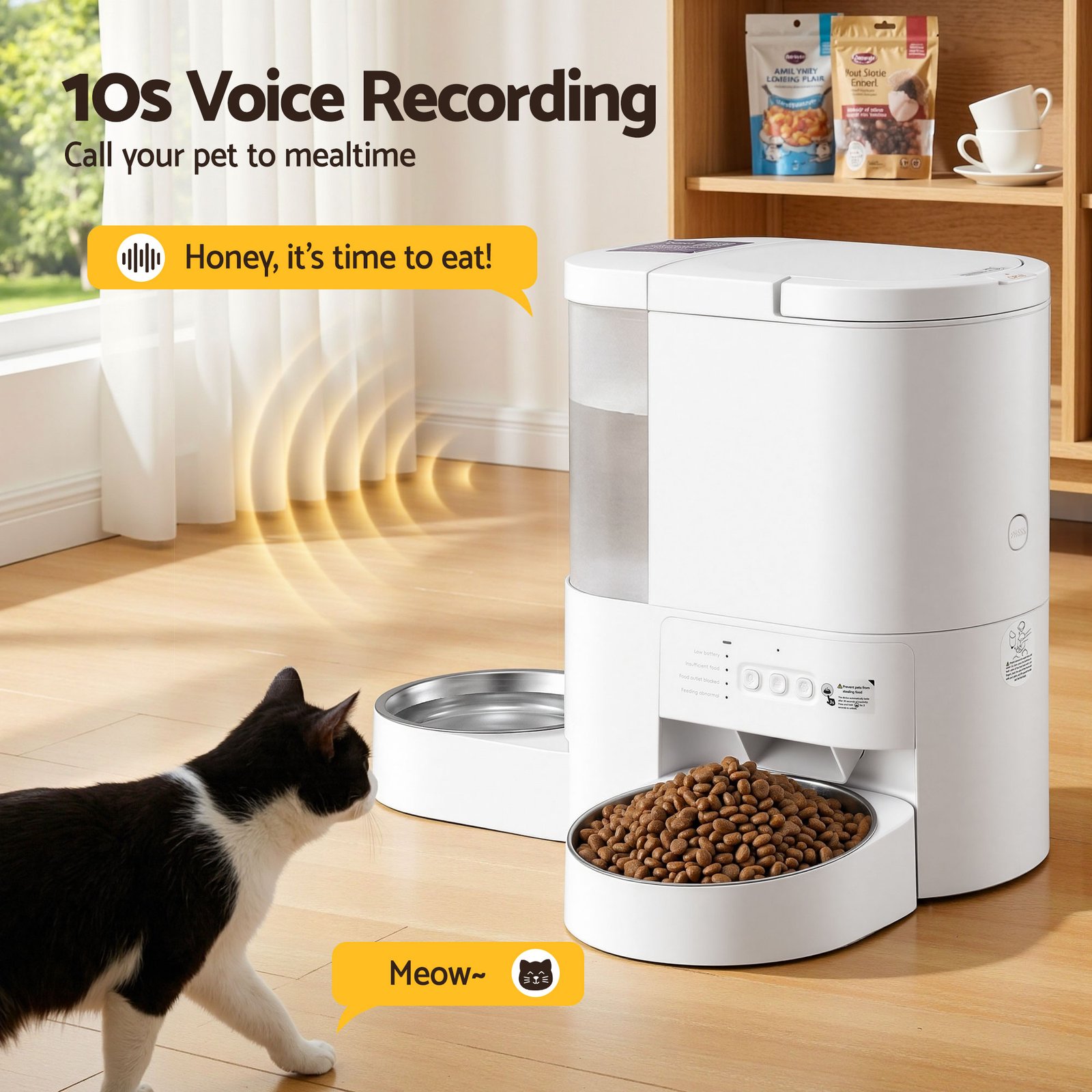2-in-1 Automatic Pet Feeder & Water Dispenser - WiFi 8 i.Pet Automatic Pet Feeder Water Dispenser 2-in-1 Smart WiFi Dog Cat Food 4L – photo 8