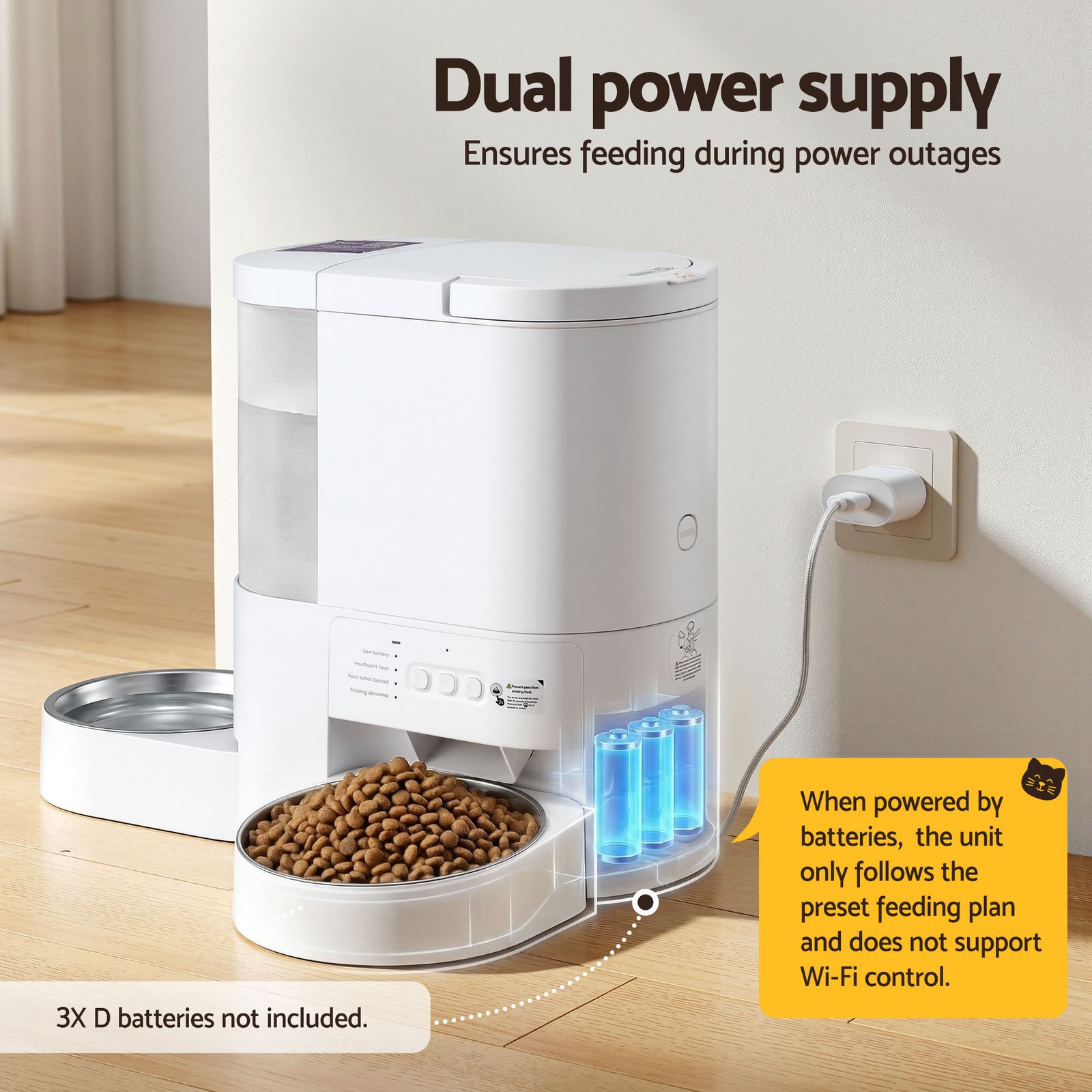 2-in-1 Automatic Pet Feeder & Water Dispenser - WiFi 9 i.Pet Automatic Pet Feeder Water Dispenser 2-in-1 Smart WiFi Dog Cat Food 4L – photo 9