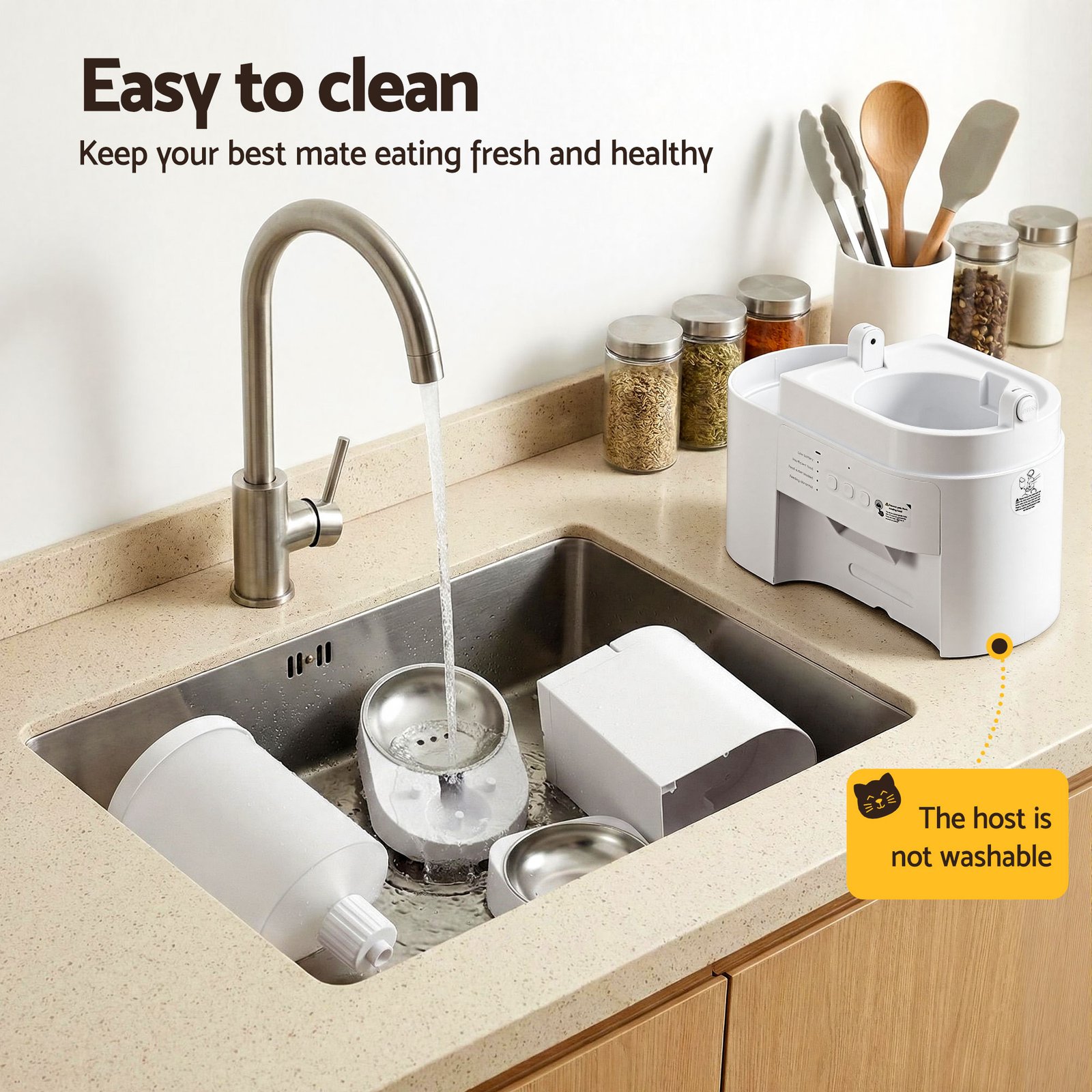 2-in-1 Automatic Pet Feeder & Water Dispenser - WiFi 11 i.Pet Automatic Pet Feeder Water Dispenser 2-in-1 Smart WiFi Dog Cat Food 4L – photo 11