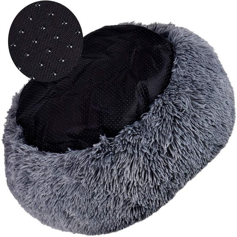 Donut Calming Pet Bed - Plush Washable Dog & Cat Nest 8 Coffee Cat Bed Pet Bed Dog Donut Nest Calming Deep Sleeping Soft Plush Kennel Washable - 80CM – photo 8