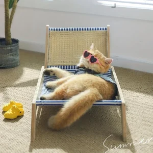 Cat Bed Summer Lounger Pet Sleeping Nest Breathable Comfortable Bed for Cats – photo 4