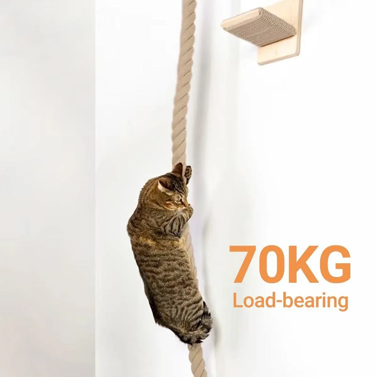 Cat Climbing Frame with Rope & Leash – Play Set 4 Cat Climbing Frame Rope Leash Jumping Platform for Cats Interactive Play Set – photo 4