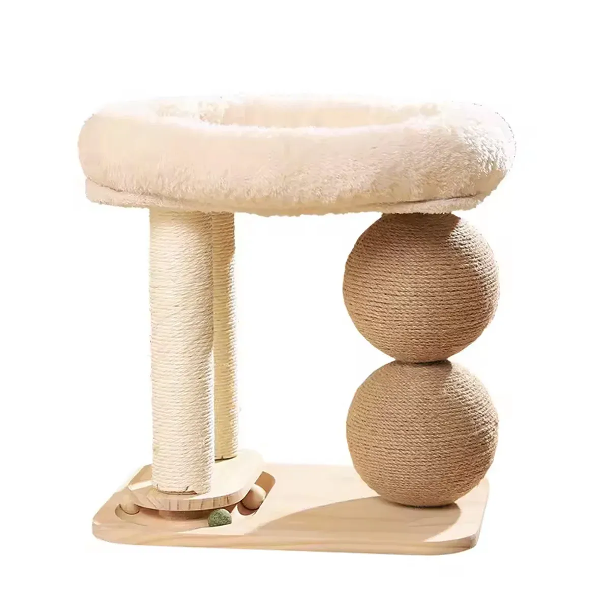 Cat Tree with Bed & Scratching Posts - Play Frame 2 Cat Climbing Frame Bed Multi Functional Stand Cat Tree Condo Furniture for Cats – photo 2