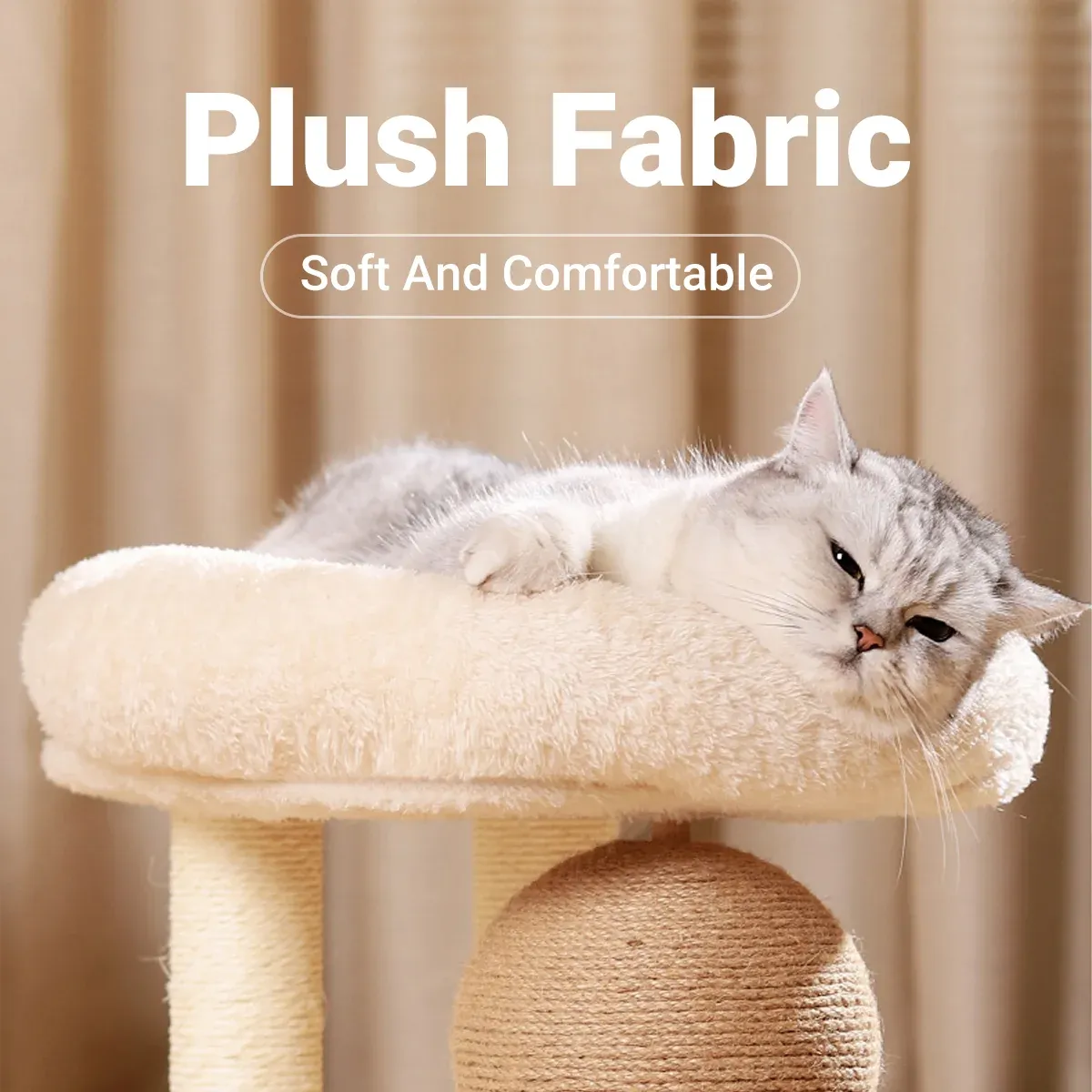 Cat Tree with Bed & Scratching Posts - Play Frame 6 Cat Climbing Frame Bed Multi Functional Stand Cat Tree Condo Furniture for Cats – photo 6