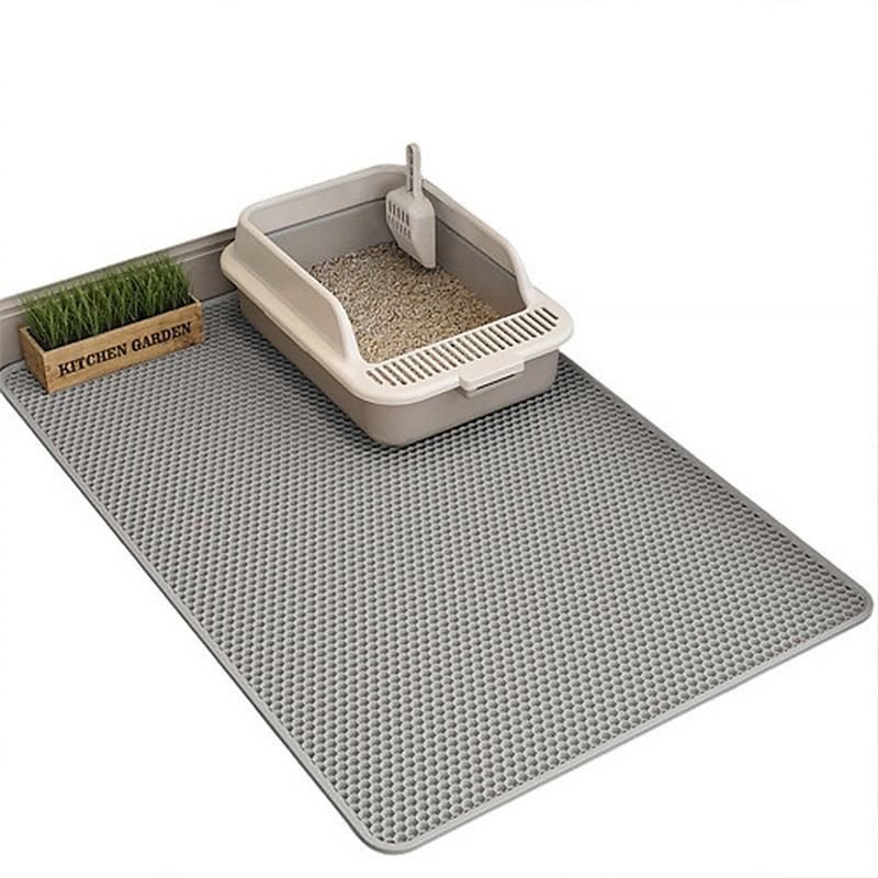 Double Layer Cat Litter Mat-– Waterproof & Non-Slip 1 Large Double Layer Litter Mat Waterproof Non Slip Cat Trapping Pad Easy to Clean - 90x60cm