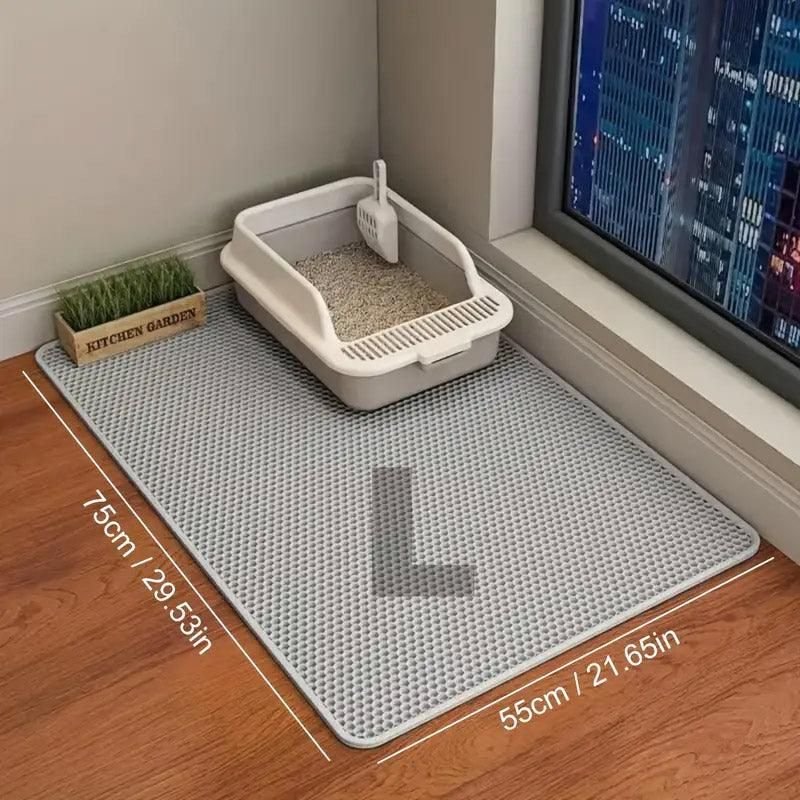 Double Layer Cat Litter Mat-– Waterproof & Non-Slip 4 Large Double Layer Litter Mat Waterproof Non Slip Cat Trapping Pad Easy to Clean - 90x60cm – photo 4