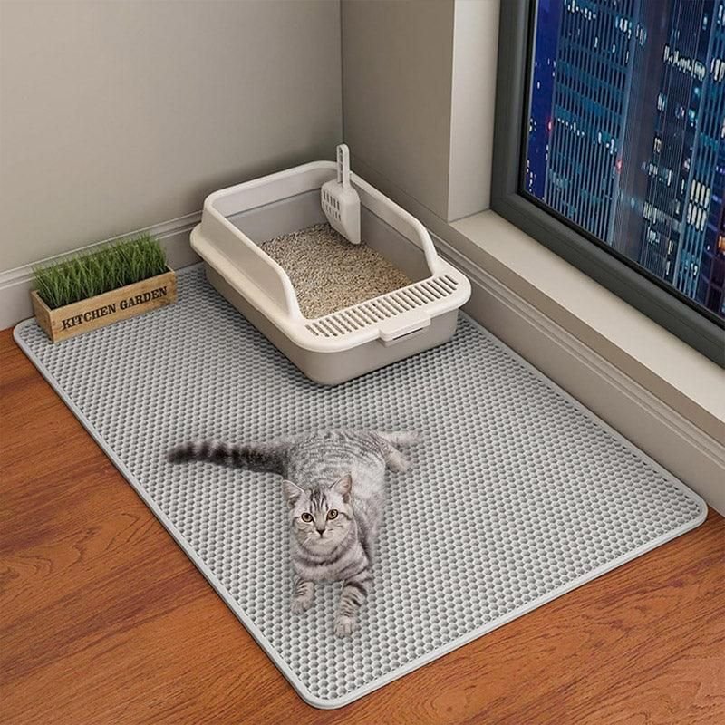 Double Layer Cat Litter Mat-– Waterproof & Non-Slip 7 Large Double Layer Litter Mat Waterproof Non Slip Cat Trapping Pad Easy to Clean - 90x60cm – photo 7