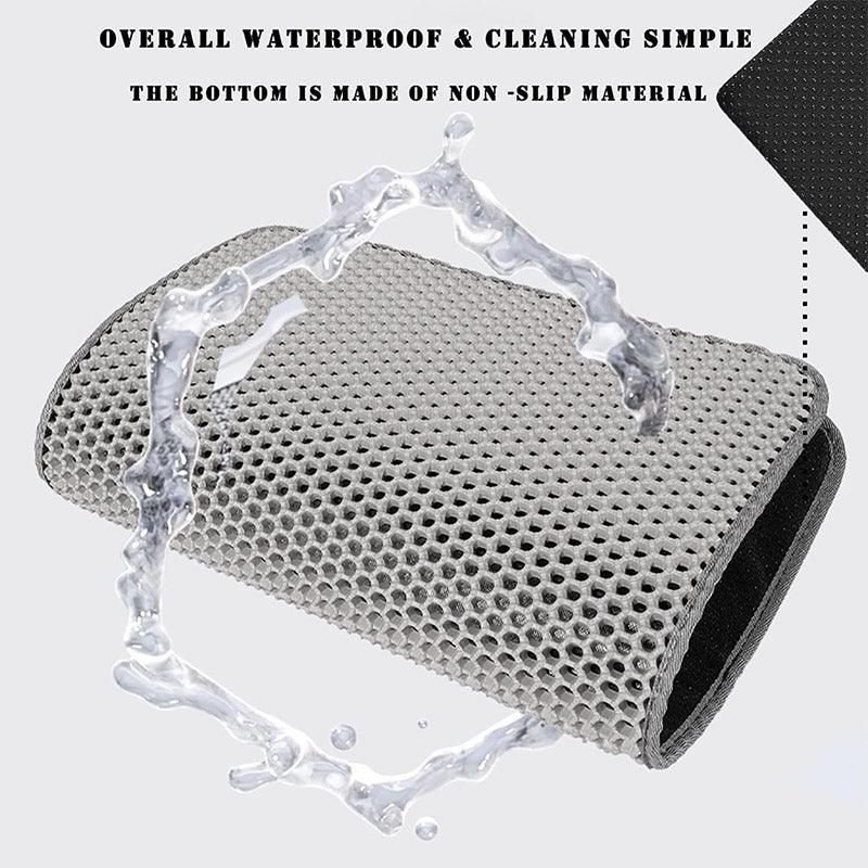 Double Layer Cat Litter Mat-– Waterproof & Non-Slip 9 Large Double Layer Litter Mat Waterproof Non Slip Cat Trapping Pad Easy to Clean - 90x60cm – photo 9