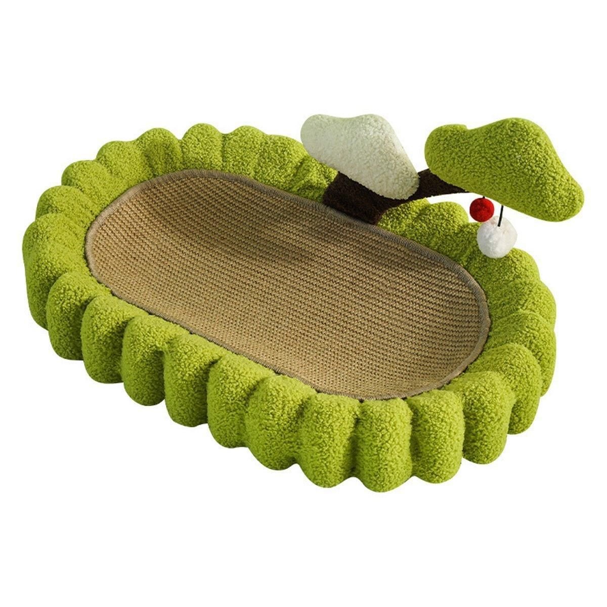Cat Scratching Bowl with Tree Toy - Sisal Scratcher 2 Durable Cat Scratching Bowl Mat Scratch Post Tree Cat Toy for Long-lasting Fun – photo 2