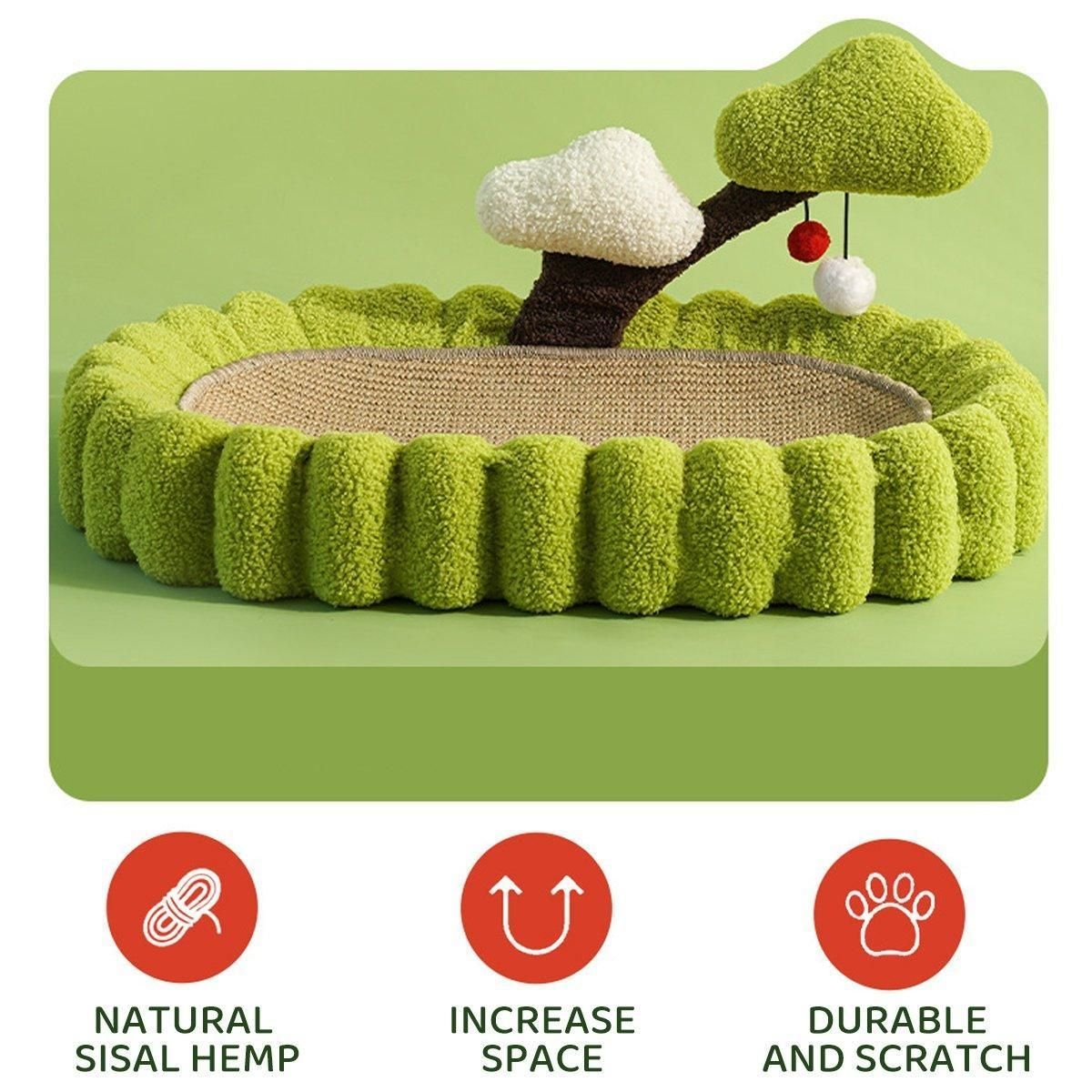 Cat Scratching Bowl with Tree Toy - Sisal Scratcher 5 Durable Cat Scratching Bowl Mat Scratch Post Tree Cat Toy for Long-lasting Fun – photo 5