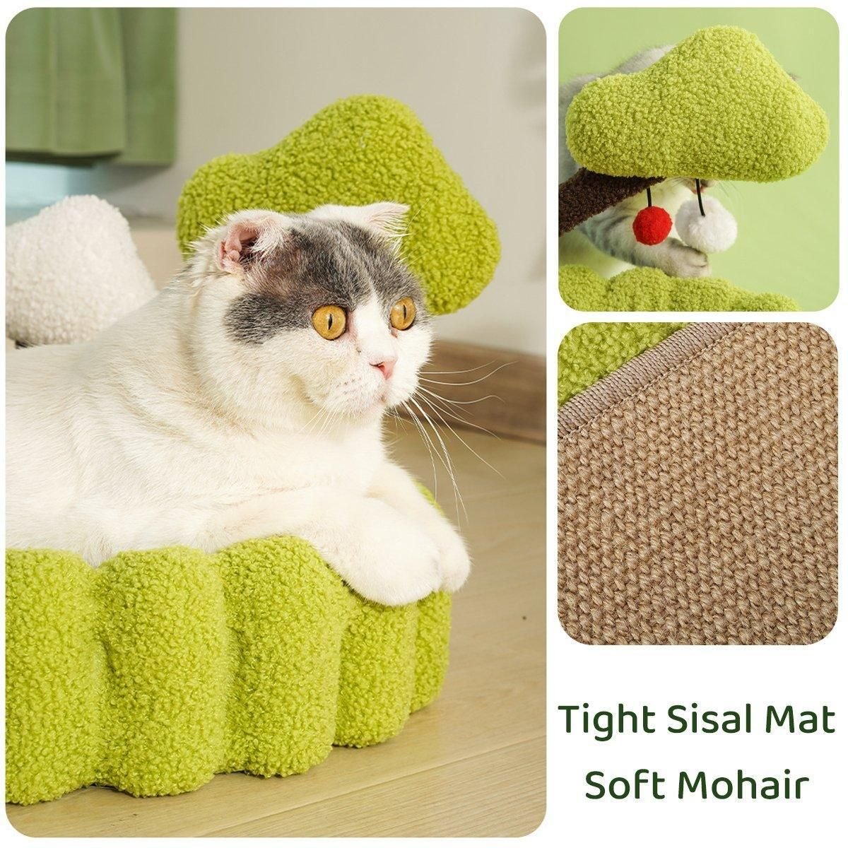Cat Scratching Bowl with Tree Toy - Sisal Scratcher 7 Durable Cat Scratching Bowl Mat Scratch Post Tree Cat Toy for Long-lasting Fun – photo 7