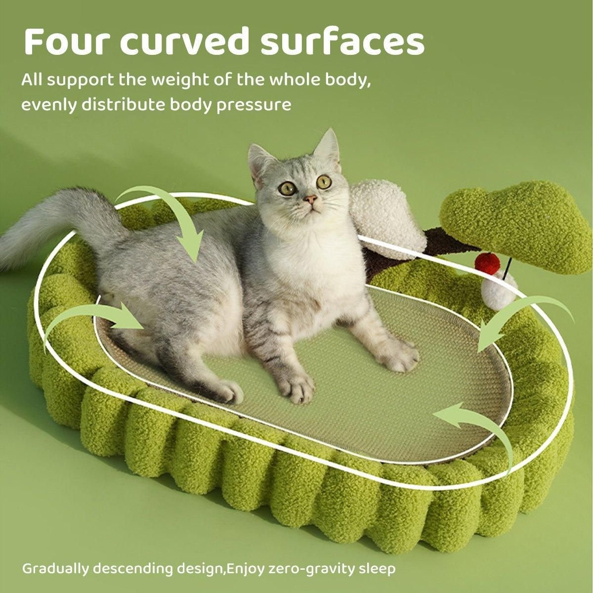 Cat Scratching Bowl with Tree Toy - Sisal Scratcher 9 Durable Cat Scratching Bowl Mat Scratch Post Tree Cat Toy for Long-lasting Fun – photo 9
