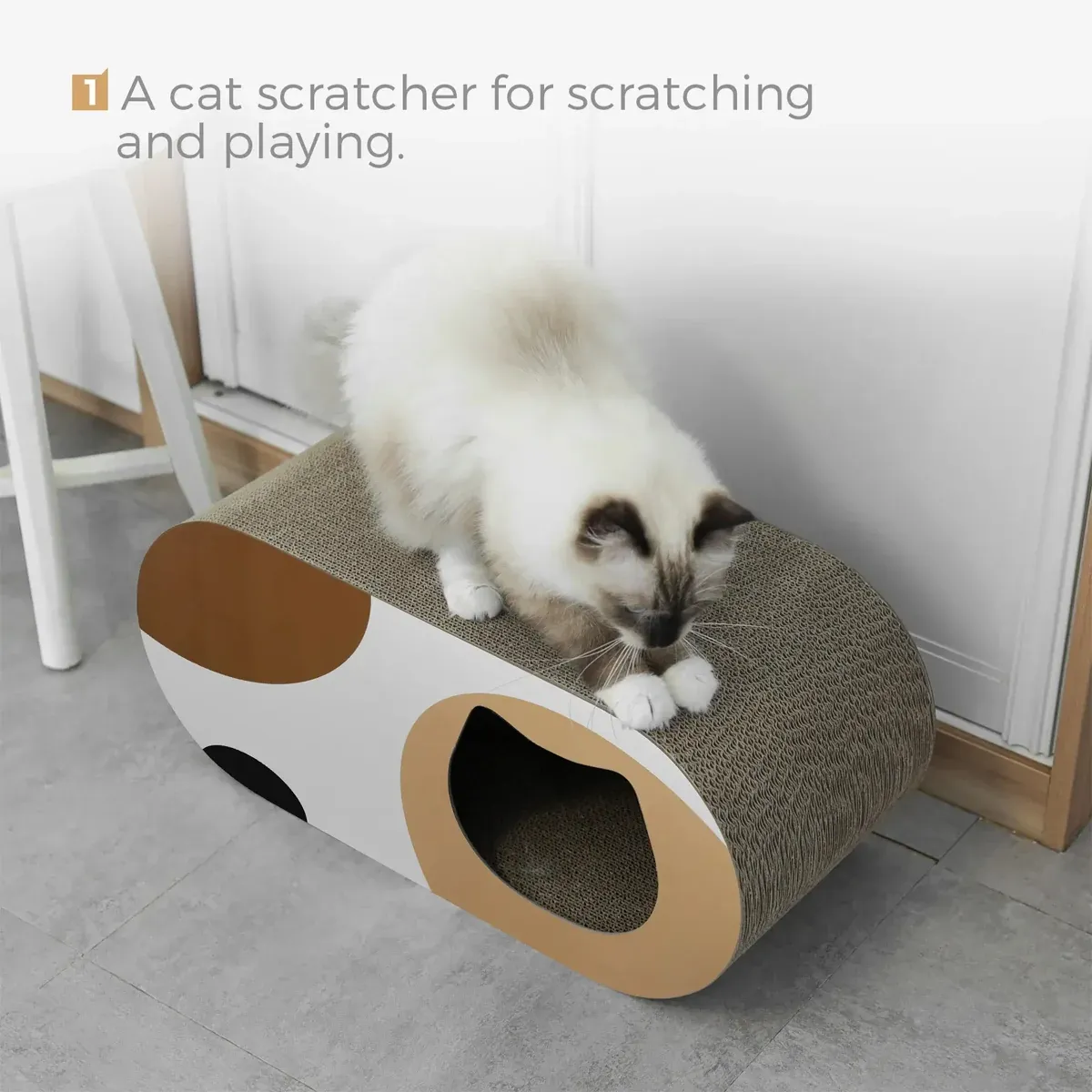 3-in-1 Cat Tunnel Scratcher & Bed - Play & Hide 4 Durable Cat Tunnel Scratcher Bed Combo Interactive Toy House For Kittens Pets – photo 4