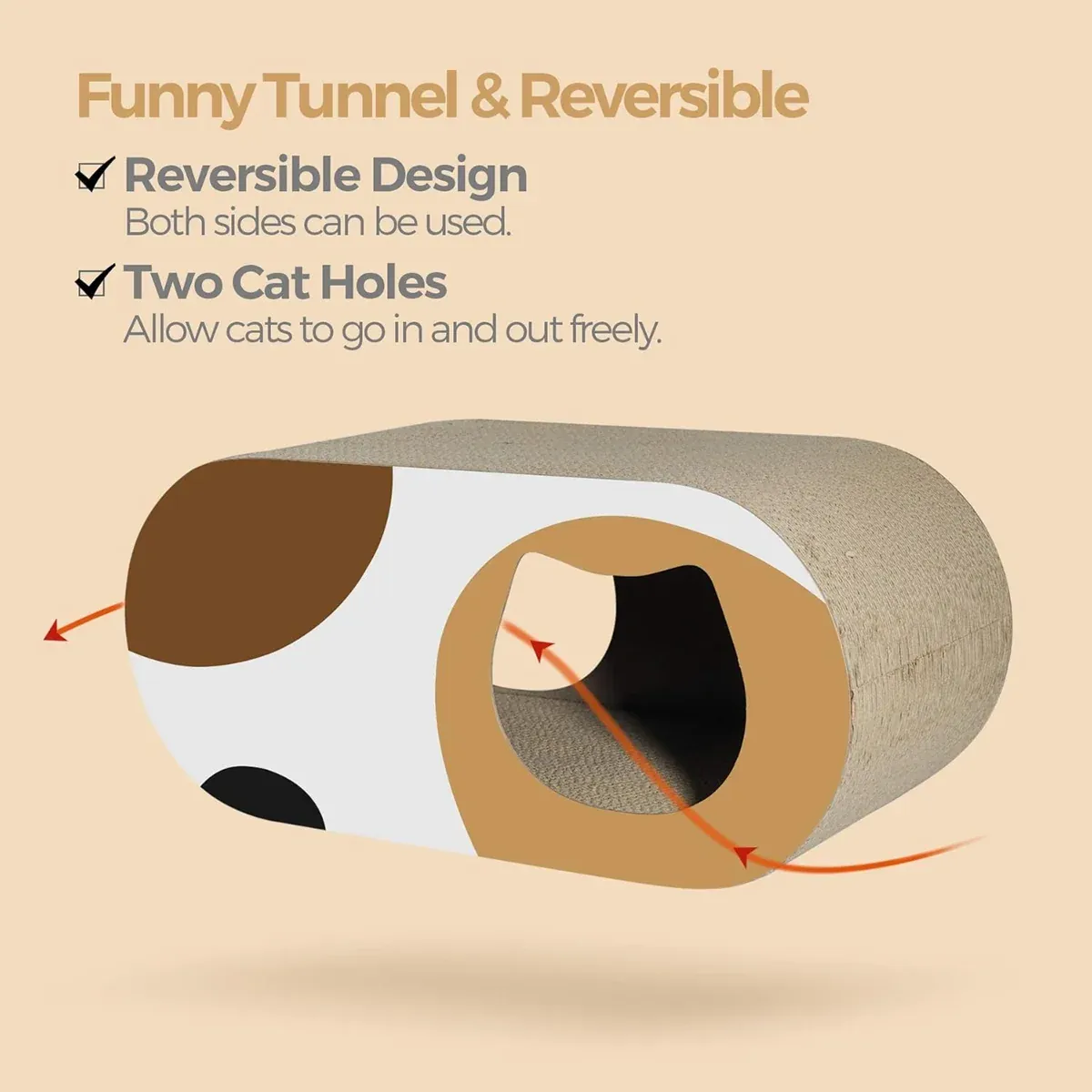 3-in-1 Cat Tunnel Scratcher & Bed - Play & Hide 11 Durable Cat Tunnel Scratcher Bed Combo Interactive Toy House For Kittens Pets – photo 12