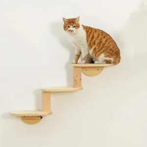 Solid Wood Wall Mounted Cat Climbing Tree Rack Platform Space Capsule Bed Shelf – photo 10