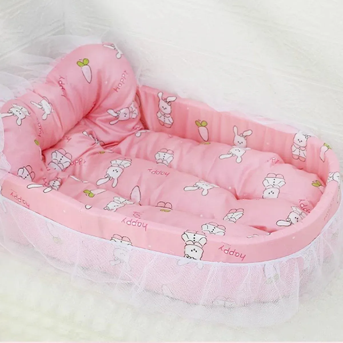 Princess Lace Pet Bed- Cosy Cat & Small Dog Nest 9 Cat Kennel Universal Cat Sleeping Nest Princess Style Lace Pet Special Kitten Cyber Red Mat - Blue – photo 9