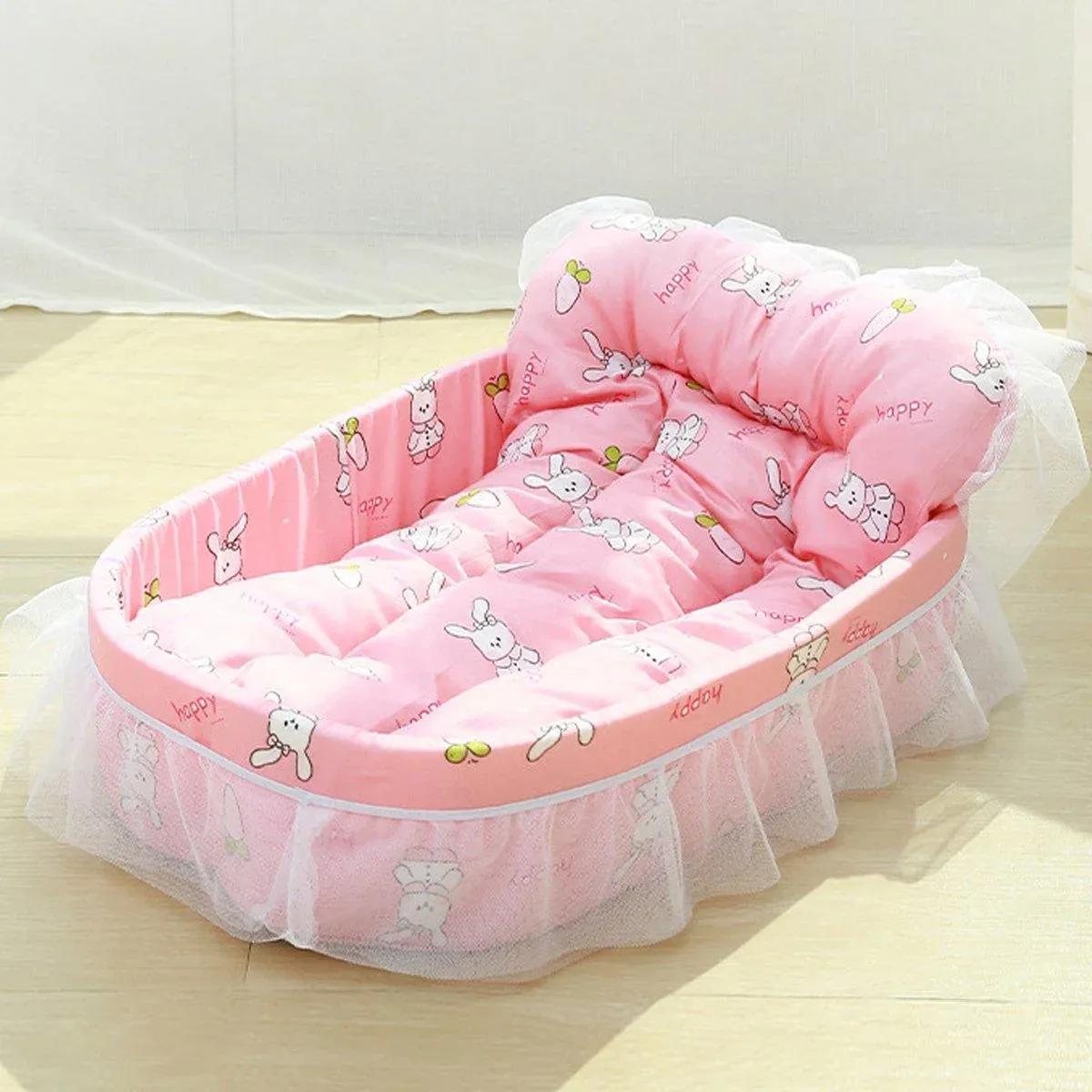 Princess Lace Pet Bed- Cosy Cat & Small Dog Nest 10 Cat Kennel Universal Cat Sleeping Nest Princess Style Lace Pet Special Kitten Cyber Red Mat - Blue – photo 10