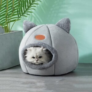 Cat Bed Winter Warm Enclosed Pet House Cozy Indoor Sleeping Nest for Cold Weather - XL – photo 4
