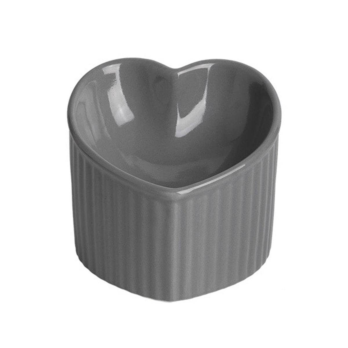 Raised Heart-Shaped Ceramic Cat Bowl 11 Love Shape Slanted Cat Bowl Ceramic Pet Bowl for Cats Food Water Feeding Dish - Green – photo 11