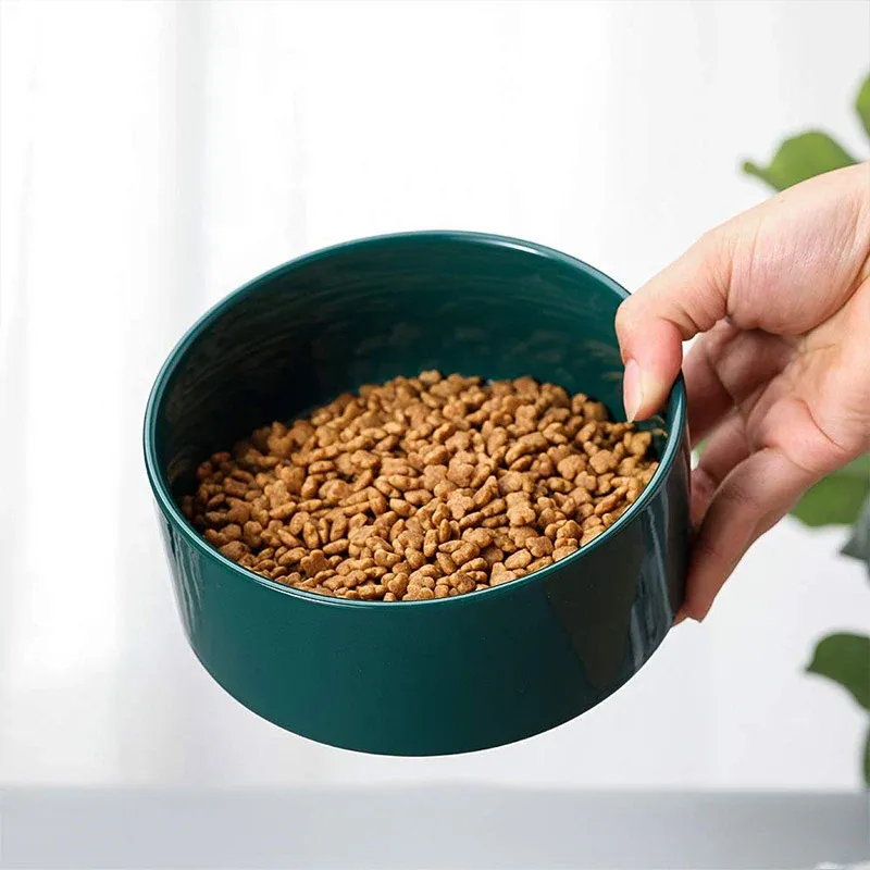Elevated Ceramic Pet Bowl Set with Bamboo Stand 10 Ceramic Pet Bowl Double Cat Food Bowl Dog Water Bowl Feeding Drinking Bowl Set - Pink – photo 10