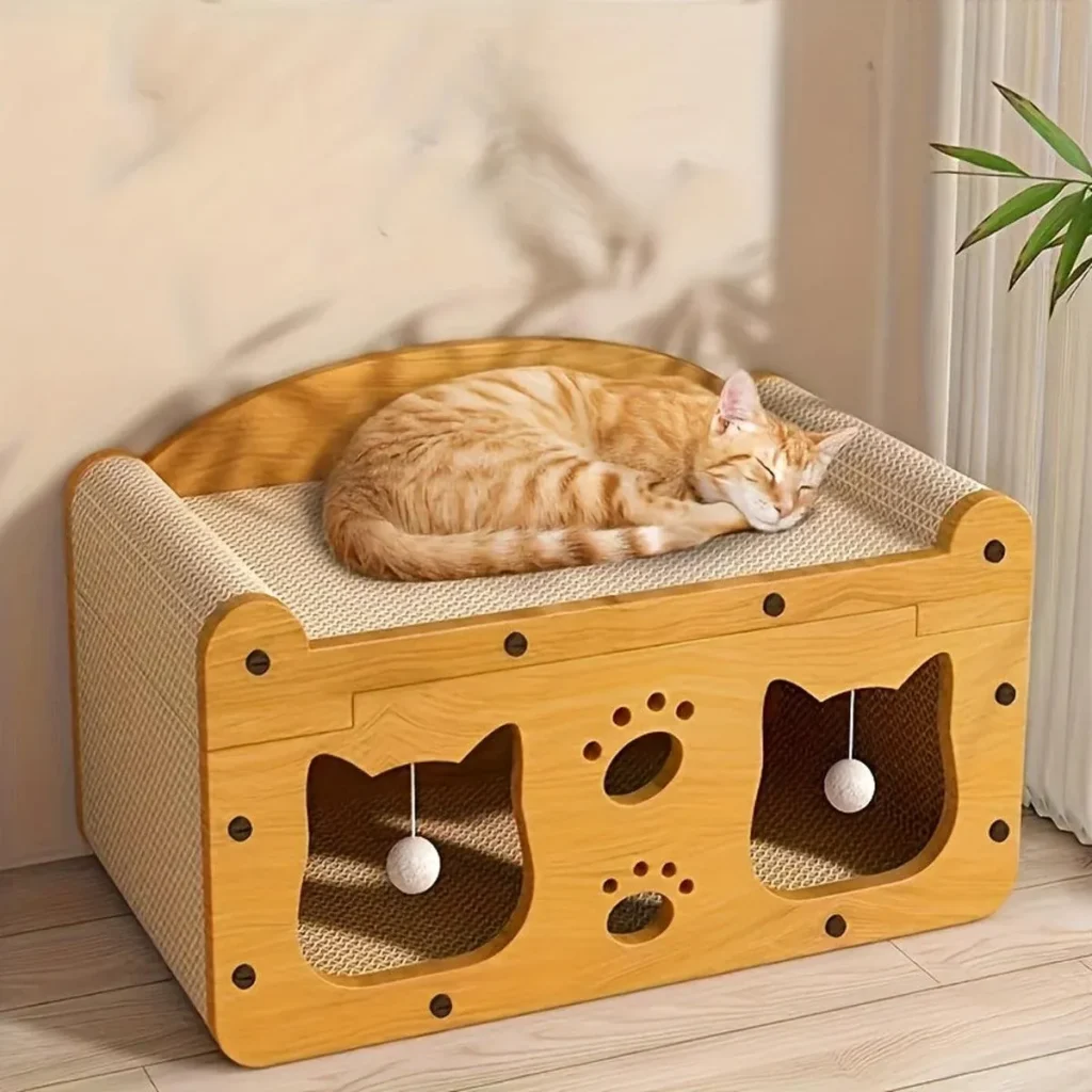Cat Scratchers Explained - Posts, Boards, Trees & Walls 1 Cat Scratching Board Nest All in One Wear Resistant House Cat Scratching Toy – photo 11