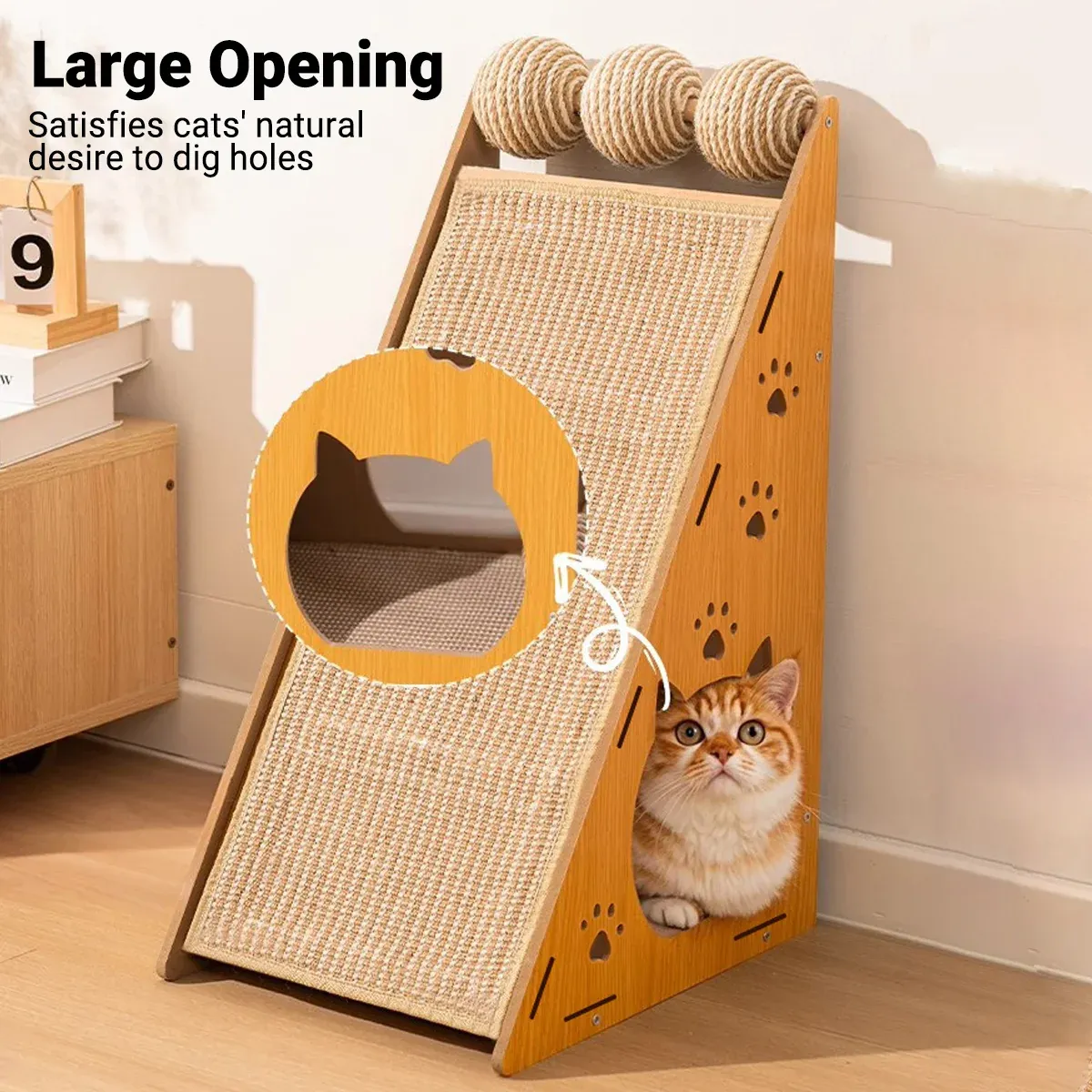 Wall-Mounted Cat Scratcher - Space-Saving Sisal Post 8 Vertical Wall Mounted Non Shedding Cat Scratcher Corrugated Paper Durable – photo 8