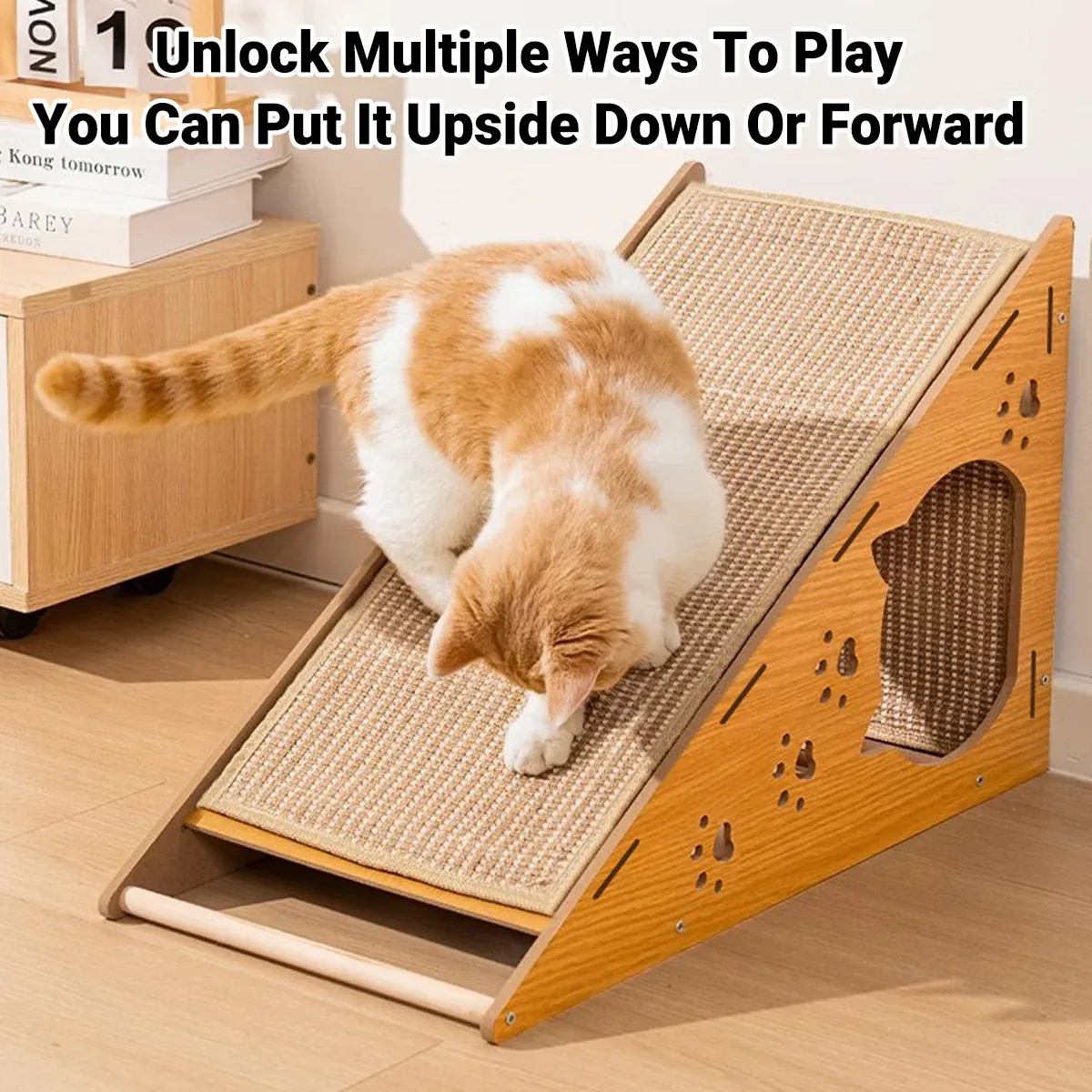 Wall-Mounted Cat Scratcher - Space-Saving Sisal Post 9 Vertical Wall Mounted Non Shedding Cat Scratcher Corrugated Paper Durable – photo 9