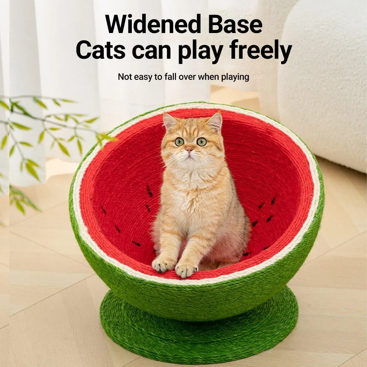 Watermelon Cat Scratcher Bowl – Sisal Scratching Nest 6 Watermelon Cat Scratching Pot Board All in One Scratcher Toy for Cats Kitten – photo 6