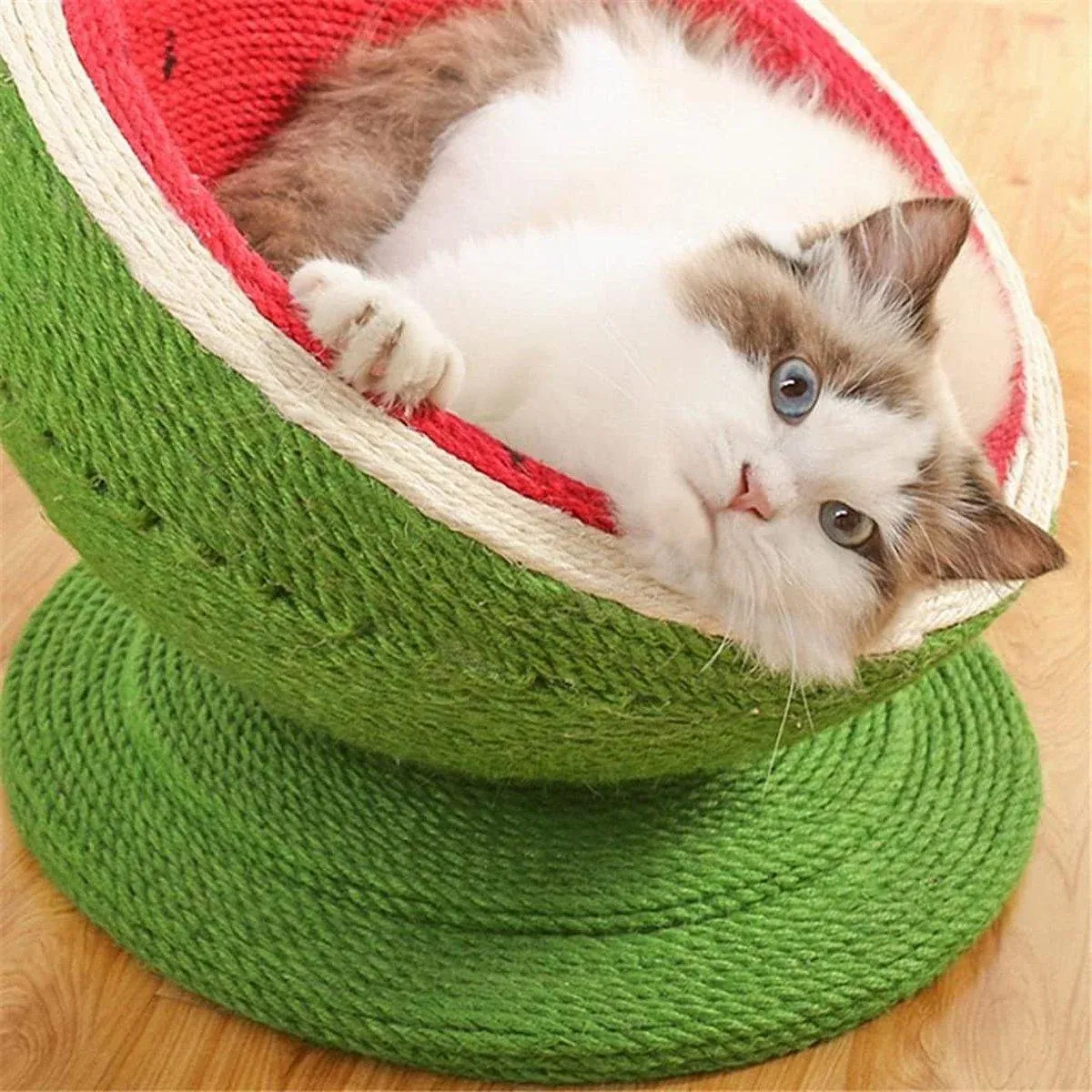 Watermelon Cat Scratcher Bowl – Sisal Scratching Nest 10 Watermelon Cat Scratching Pot Board All in One Scratcher Toy for Cats Kitten – photo 10