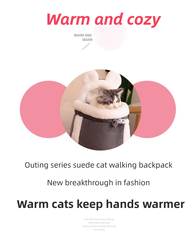 2-in-1 Plush Pet Carrier & Cosy Travel Bed 2 Grey 2-in-1 Ultra-Soft Plush Pet Carrier & Mobile Bed - Portable & Lightweight Cute Rabbit Ear Design Travel Cabin (M 25 x 25 x 20.5CM) – photo 2