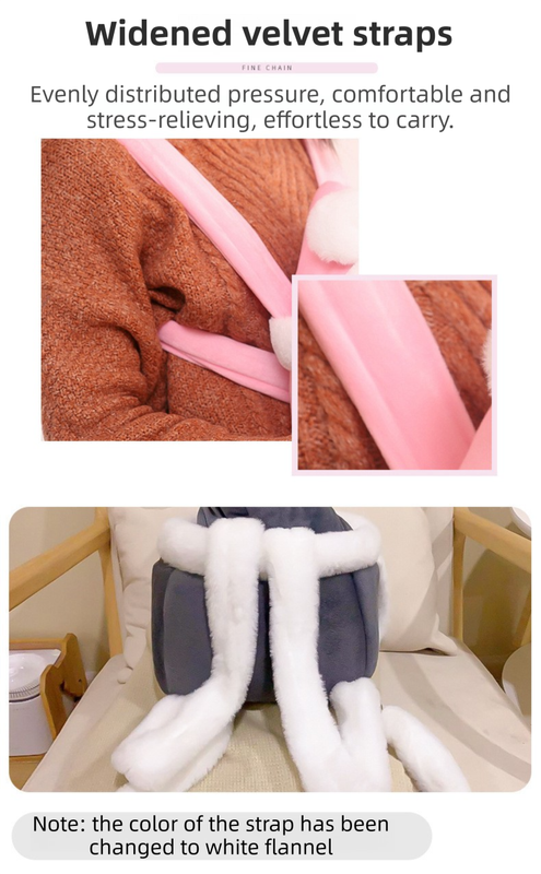 2-in-1 Plush Pet Carrier & Cosy Travel Bed 4 Grey 2-in-1 Ultra-Soft Plush Pet Carrier & Mobile Bed - Portable & Lightweight Cute Rabbit Ear Design Travel Cabin (M 25 x 25 x 20.5CM) – photo 4