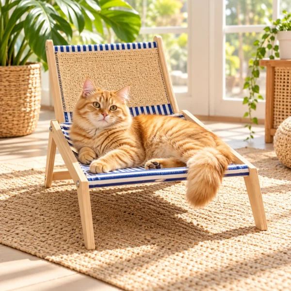 Cat Bed Summer Lounger Pet Sleeping Nest Breathable Comfortable Bed for Cats