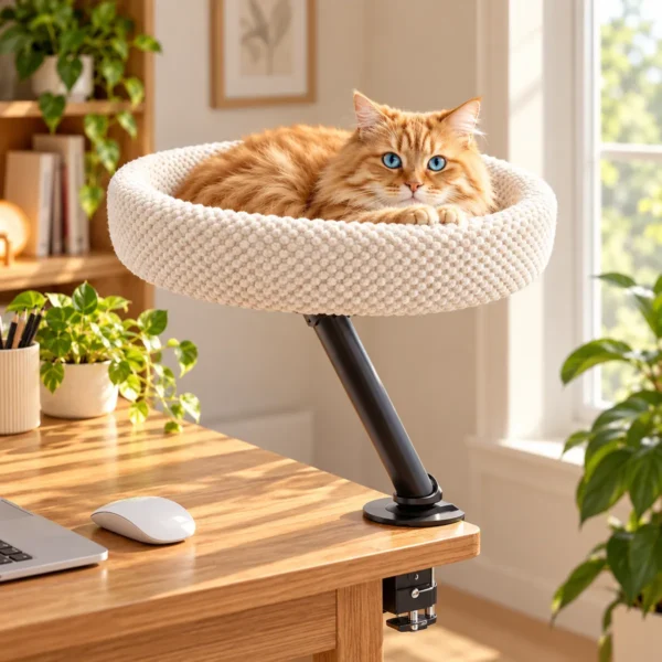 Suspended Cat Bed Desktop Hammock Cat Bed For Office Desk Window Mount Sleeping