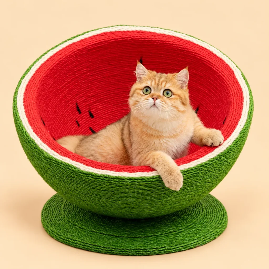 Cat Scratchers Explained - Posts, Boards, Trees & Walls 8 Watermelon Cat Scratching Pot Board All in One Scratcher Toy for Cats Kitten