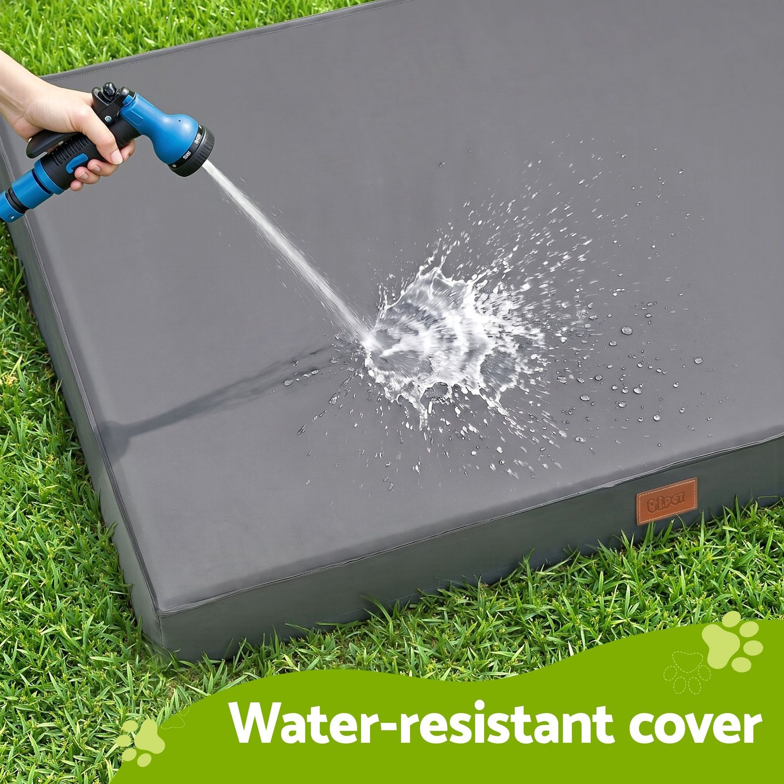 Water Resistant Outdoor Dog Bed with Egg Crate Foam 3 i.Pet Dog Bed Large Water-resistant Egg Crate Foam Orthopedic Pet Mat Grey – photo 3
