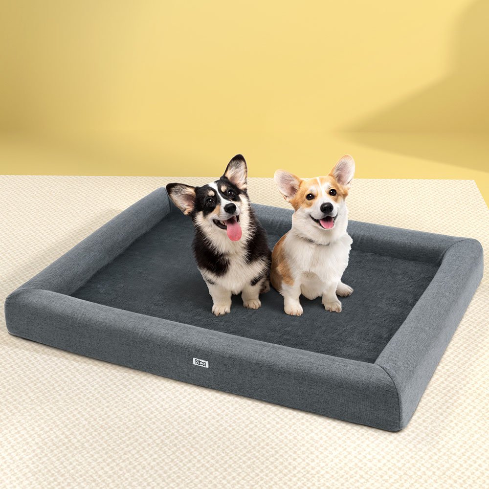 Egg Crate Dog Bed with Washable Cover 7 i.Pet Pet Bed Dog Cat Extra Large Calming Soft Sofa Cushion Egg Crate Washable Grey – photo 7