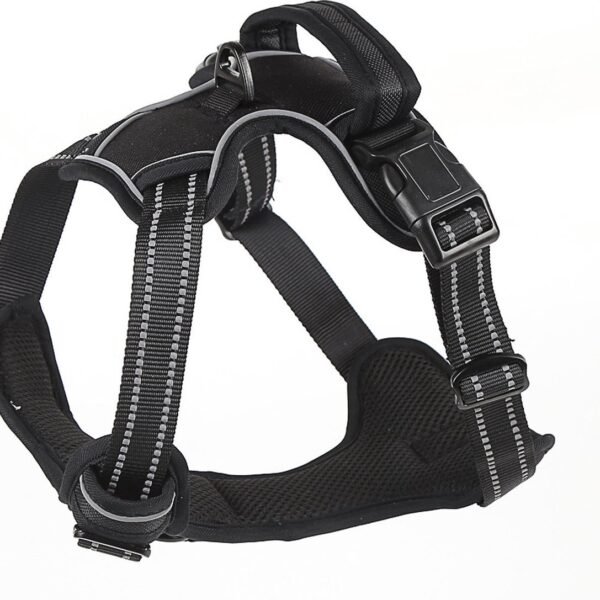 Nixnix - Dog Harness - Size S - Anti-Trek Harness - Dog Harness - Y-Shaped Dog Harness - Reflective - Black