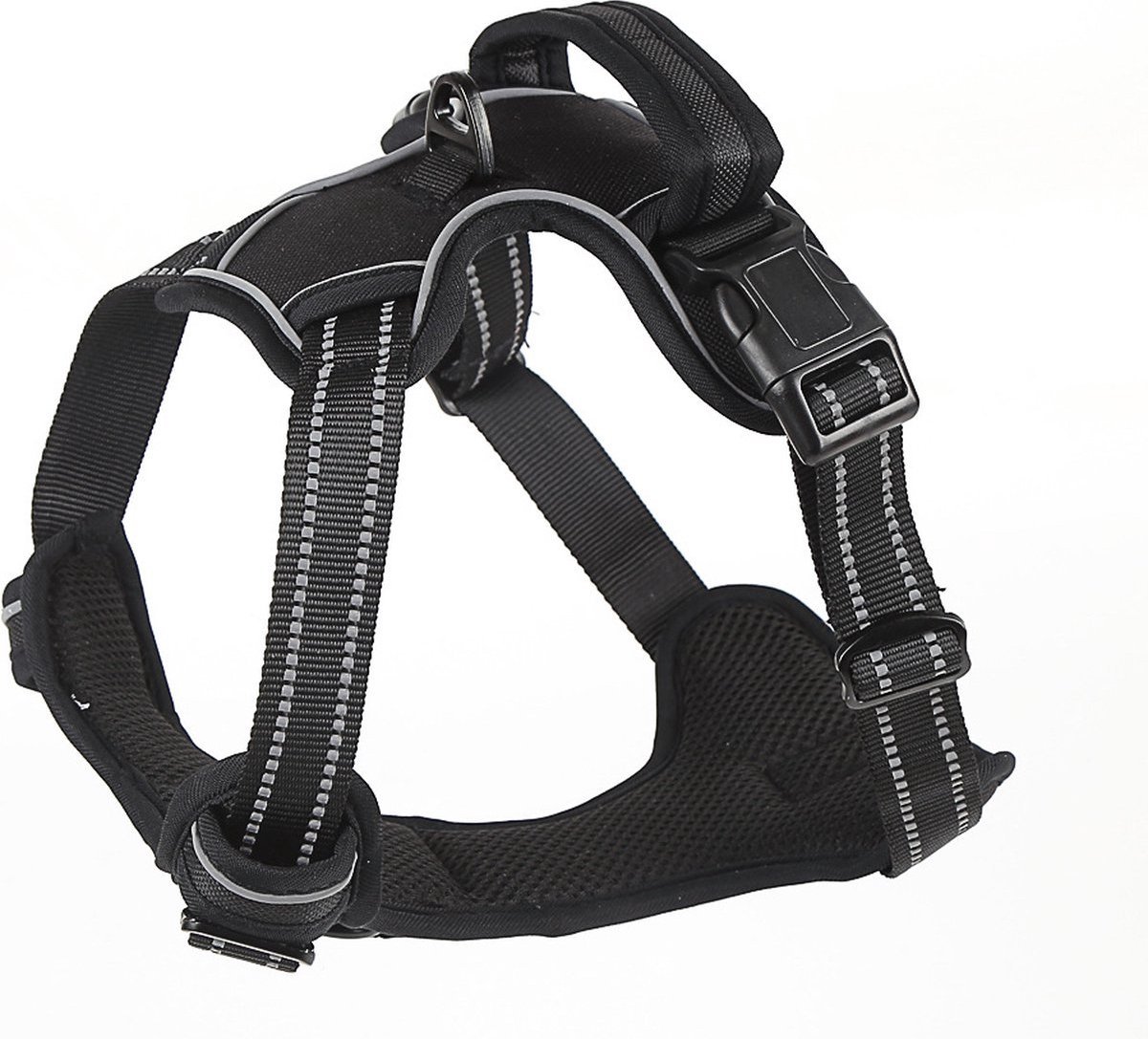 Y Shaped Reflective Dog Harness Adjustable 1 Nixnix - Dog Harness - Size S - Anti-Trek Harness - Dog Harness - Y-Shaped Dog Harness - Reflective - Black