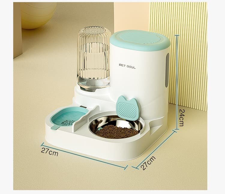 2 in 1 Automatic Pet Feeder and Water Dispenser for Cats & Dogs 8 2-in-1 Automatic Cat Feeder and Water Dispenser for Pets, Compatible with Cats and Dogs, Yellow – photo 8