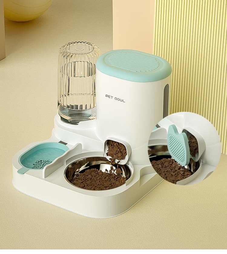 2 in 1 Automatic Pet Feeder and Water Dispenser for Cats & Dogs 11 2-in-1 Automatic Cat Feeder and Water Dispenser for Pets, Compatible with Cats and Dogs, Yellow – photo 11