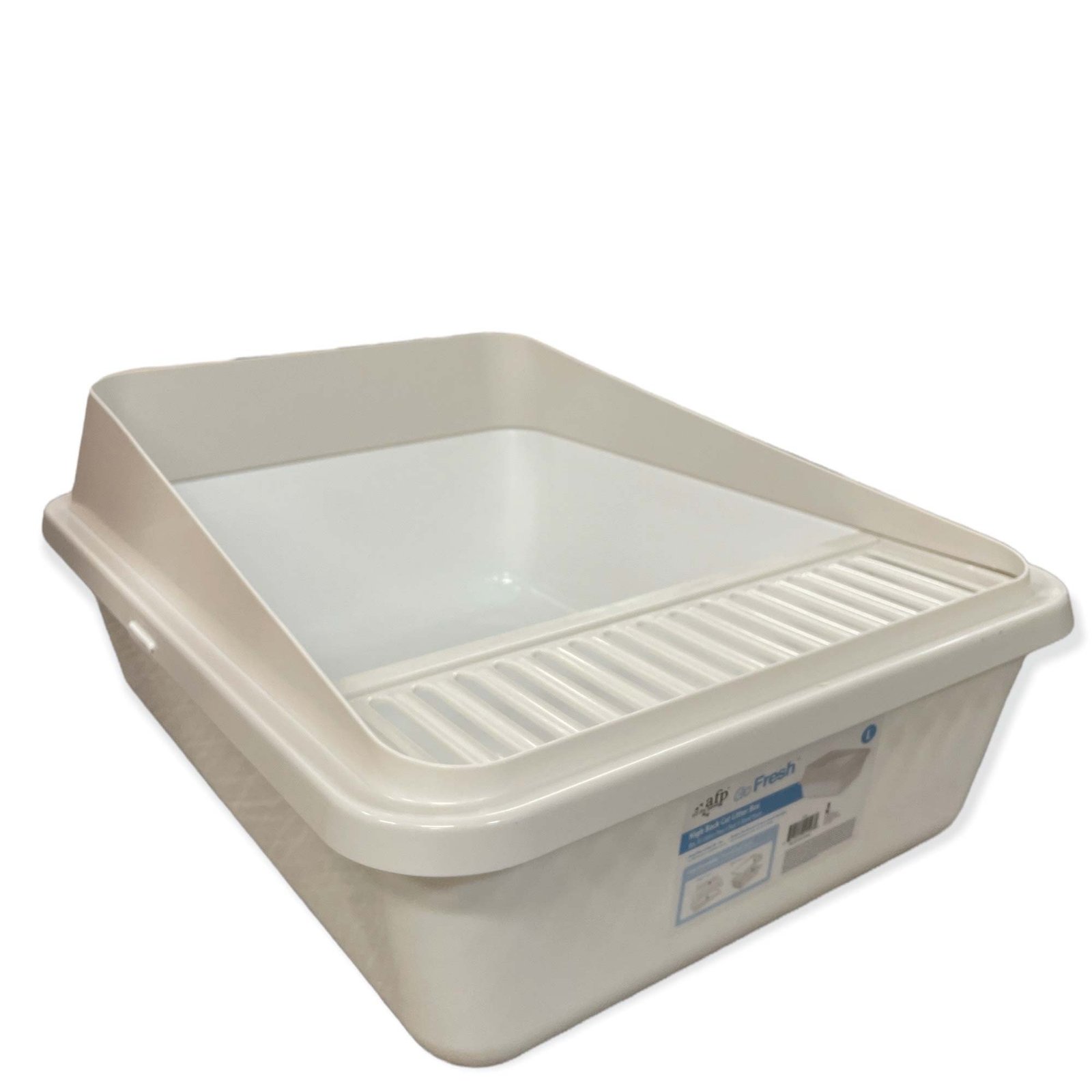 High Back Cat Litter Tray with Anti-Tracking Front 1 High Back Cat Litter Tray Large - Pet Fresh Clean Kitten Toilet Box