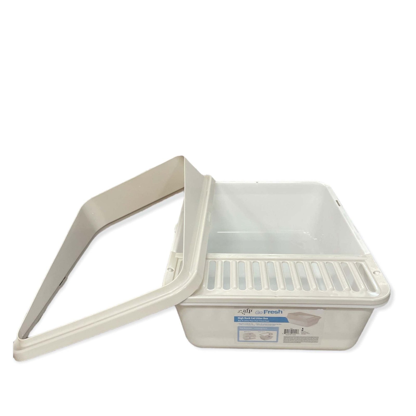 High Back Cat Litter Tray with Anti-Tracking Front 2 High Back Cat Litter Tray Large - Pet Fresh Clean Kitten Toilet Box – photo 2