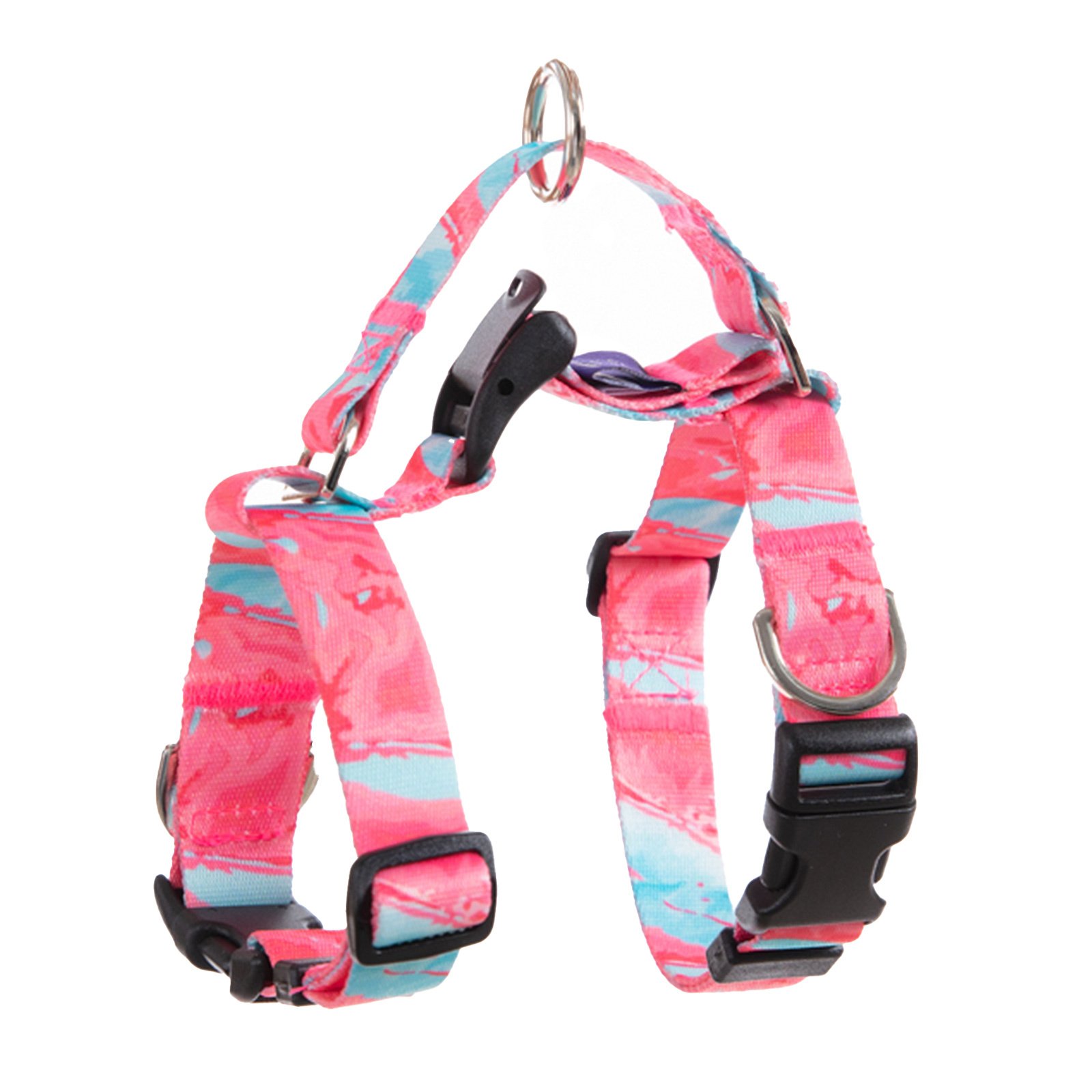 Adjustable Dog Harness with Double Lined Straps 1 Dog Double-Lined Straps Harness Adjustable L MARBLE PINK