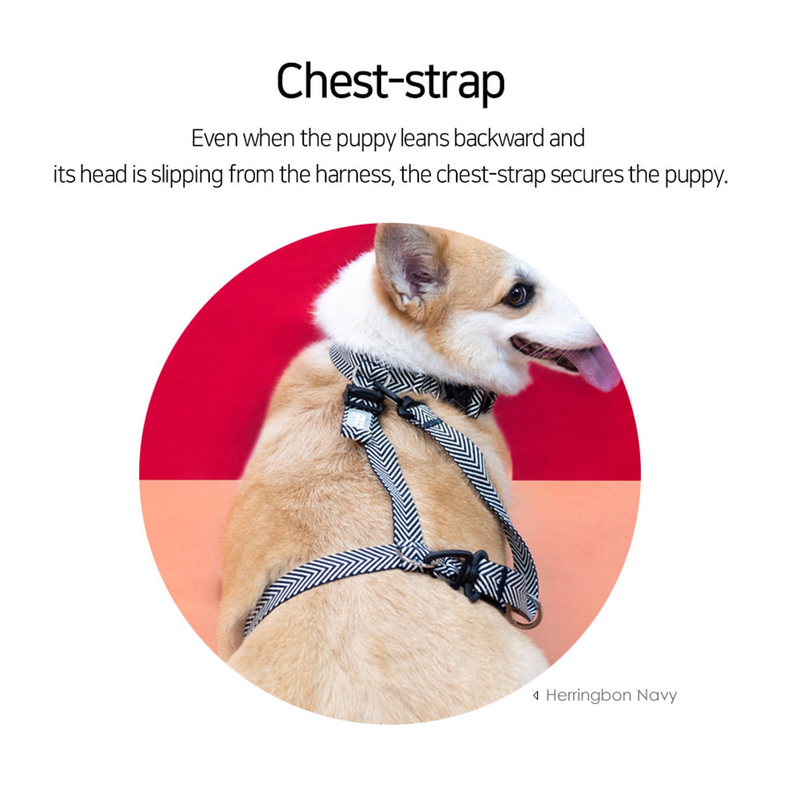 Adjustable Dog Harness with Double Lined Straps 3 Dog Double-Lined Straps Harness Adjustable L MARBLE PINK – photo 3