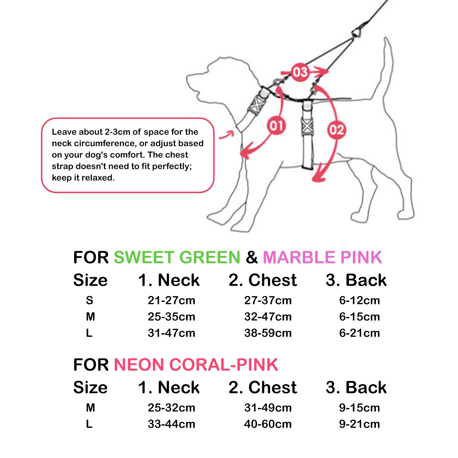 Adjustable Dog Harness with Double Lined Straps 11 Dog Double-Lined Straps Harness Adjustable L MARBLE PINK – photo 11