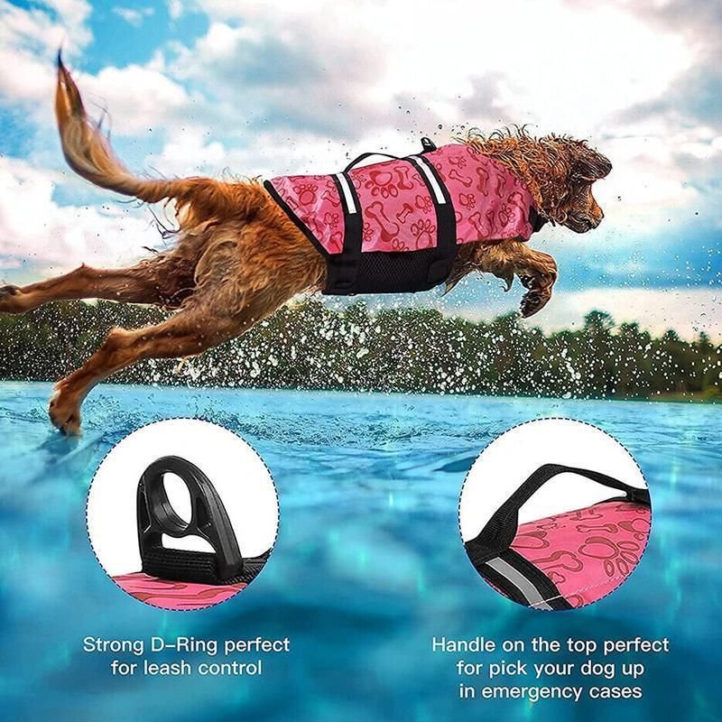 Floating Dog Life Jacket for Swimming & Boating 2 Floatation Vest for Dogs Swimming and Boating with Buoyancy Support Red - L – photo 2