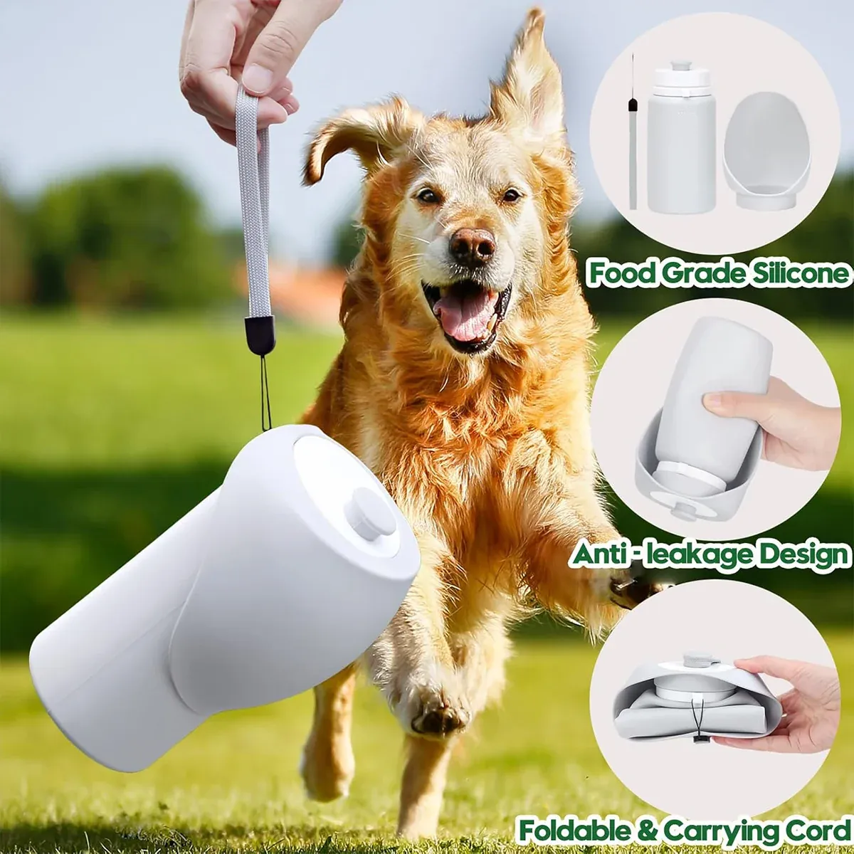 550ml Portable Dog Water Bottle - Foldable & Leakproof 10 Dog Water Drinking Device for Walk Basic Portable Foldable Outdoor Travel Cup – photo 11