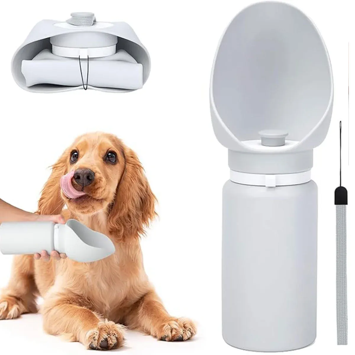 550ml Portable Dog Water Bottle - Foldable & Leakproof 13 Dog Water Drinking Device for Walk Basic Portable Foldable Outdoor Travel Cup – photo 14